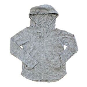 Womens Heather Gray 90 Degree Zip Up Sweatshirt Jacket Small